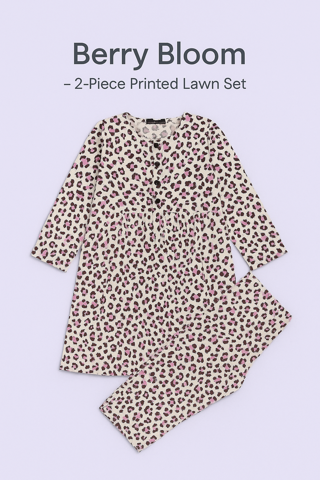 Berry Bloom – 2-Piece Printed Lawn Set